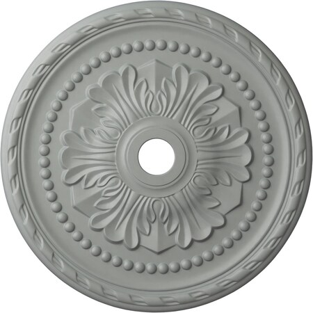 Ekena Millwork Palmetto Ceiling Medallion (Canopies up to 7 5/8"), 31 1/2"OD x 3 5/8"ID x 1 3/4"P, Primed White CM31PM